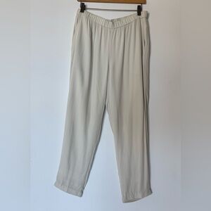 Eileen Fisher Matte Pearl Fully Lined Silk Pant
